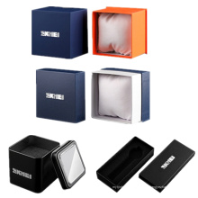 SKMEI Custom Logo Watch Embalagem Steel Tin Box Caixas de papelão de luxo para Jellery Relógios